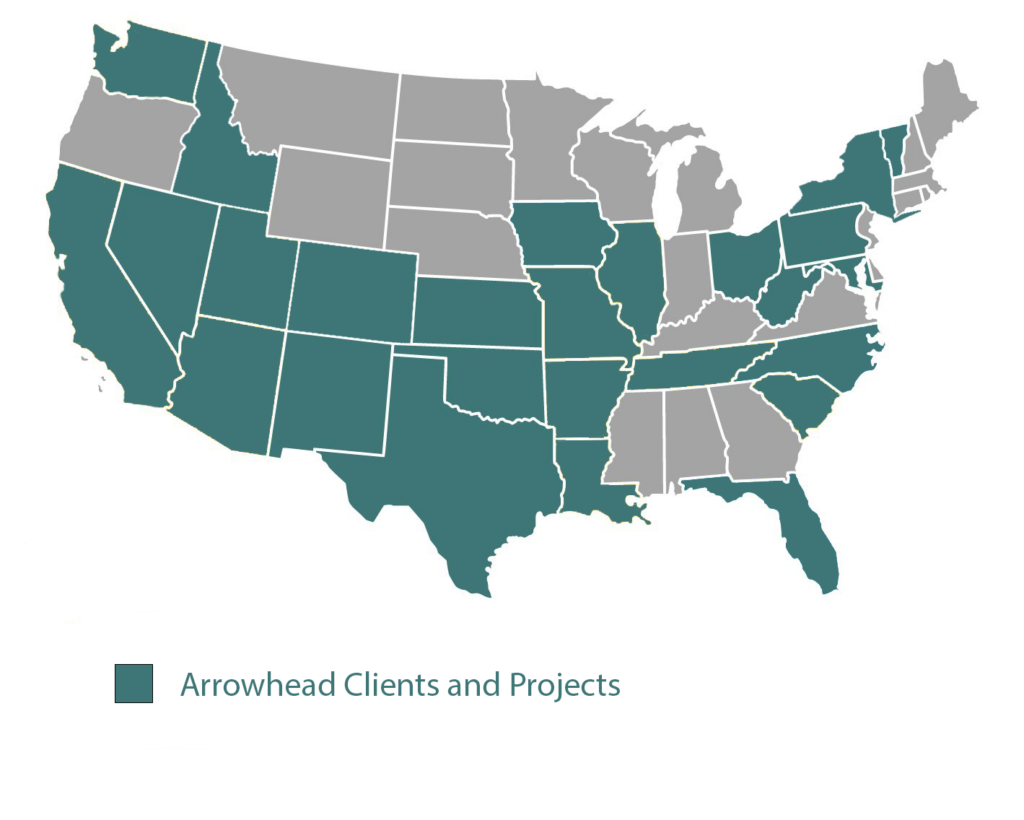 Arrowhead Consulting Services Map USA States